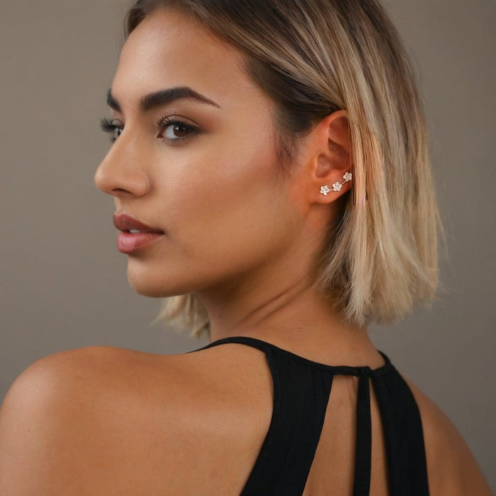 Minđuše Penjalice - Cvetovi sa Cirkonima