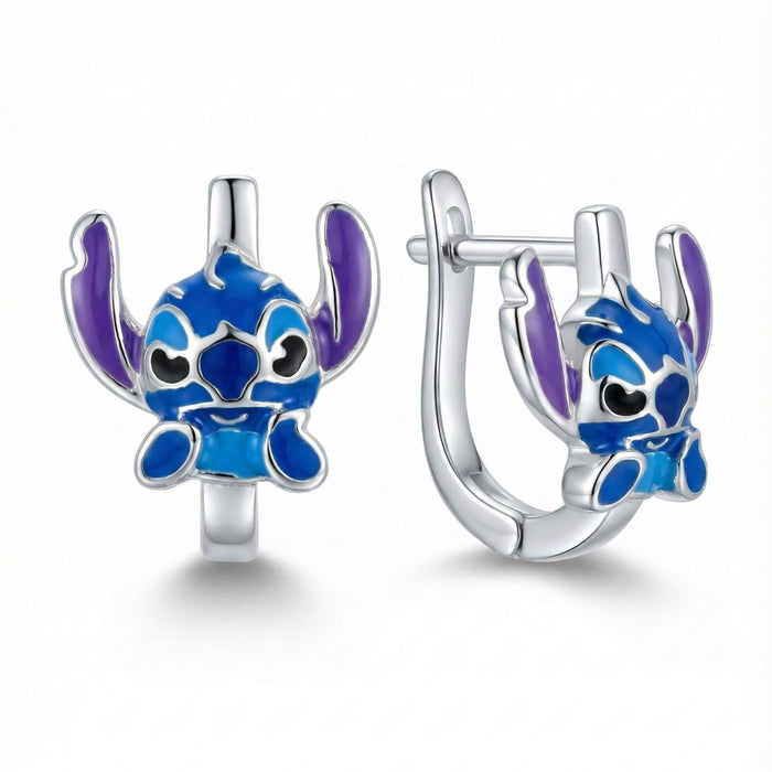 Minđuše Stitch Srebrne Alke - Srebro 925