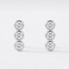 Srebrne ubodne minđuše Triple Sparkle - Srebro 925