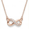 Ogrlica Beskonačnost sa Cirkonima Rose Gold - Srebro 925