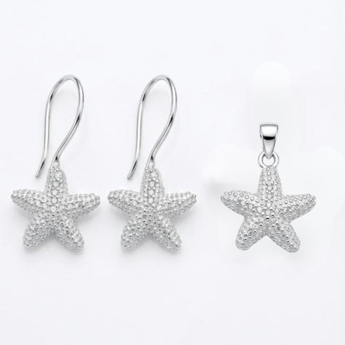 Set Minđuše & Privezak Morska Zvezda - Srebro 925